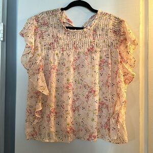 NWT Bishop and young Shelby flutter sleeve top.